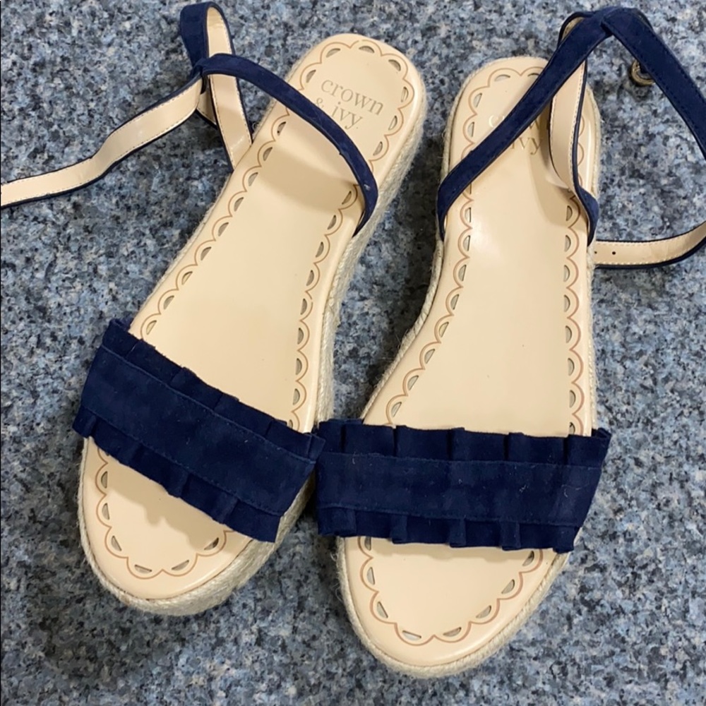 Navy sandals